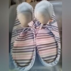 True Craft Diamond Multicolor Stripe Slip On Casual Shoes Womens Size 7.5M